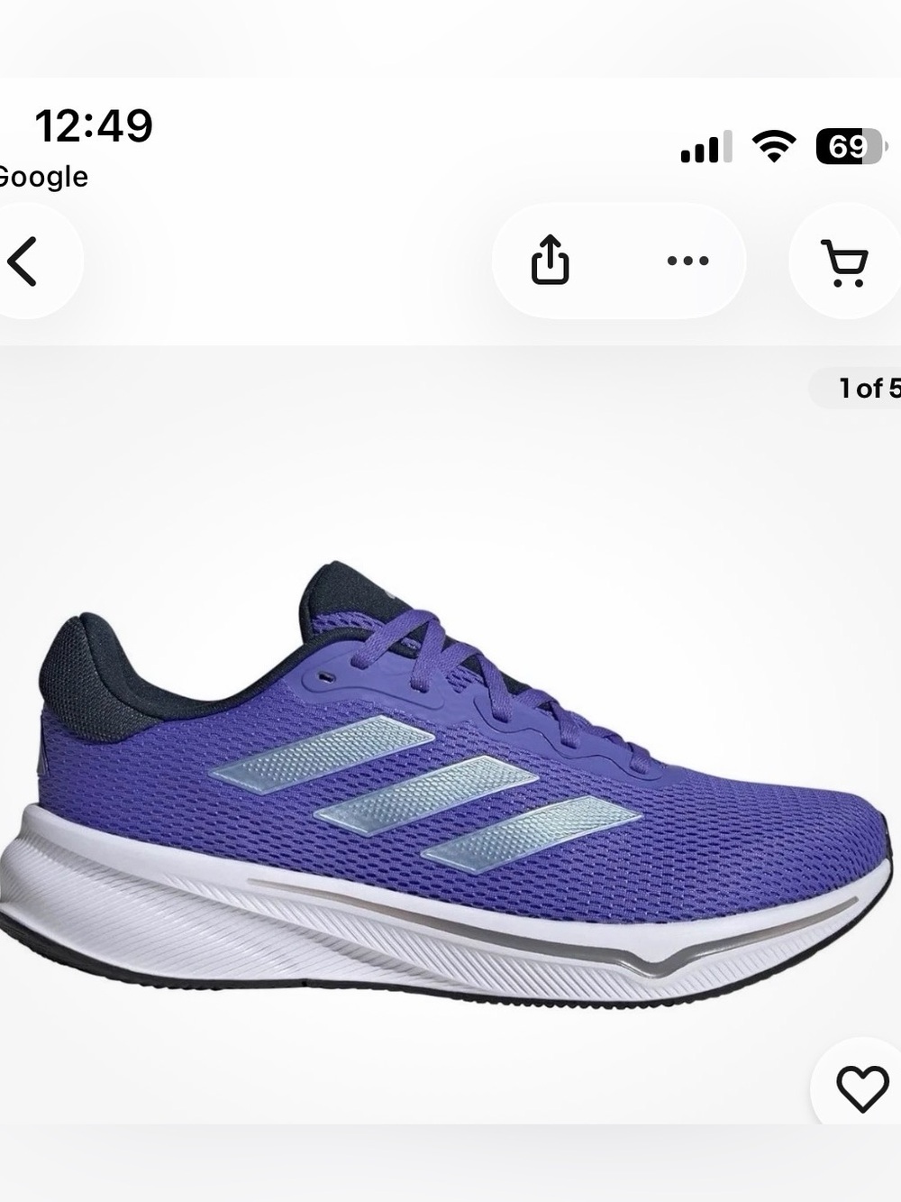 adidas men’s response blue Running Shoe with turquoise Stripes
